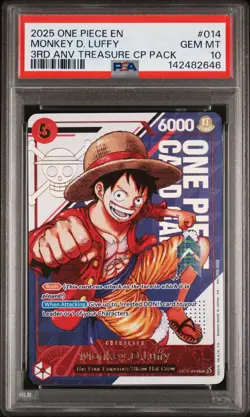 PSA 10 2025 One Piece EN 3rd Anniversary Treasure CP 014 Monkey D. Luffy PSA 10 - Image 1