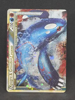 Pokemon TCG Card Kyogre and Groudon Legend Top 87/90 HGSS Undaunted Holo LP/EXC - Image 1