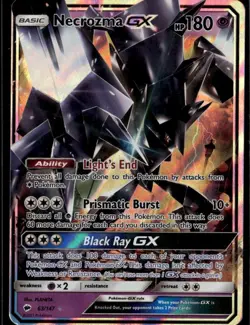 Necrozma GX Ultra Rare SM Burning Shadows 63/147 Psychic Holofoil Pokemon Card - Image 1
