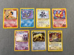 Assorted Pokemon Cards Holo -Sabrina’s Gengar, Rocket’s Molten, Typlosion + More - Image 1