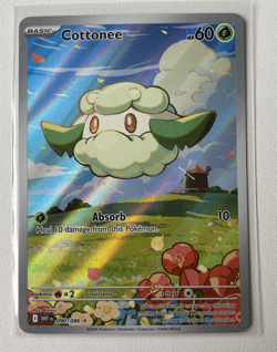 Cottonee 090/086 Illustration Rare White Flare Pokemon Card TCG 2025 - Image 1
