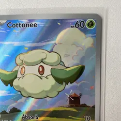 Cottonee 090/086 Illustration Rare White Flare Pokemon Card TCG 2025 - Image 3