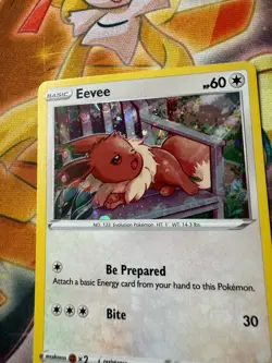 Eevee SWSH175 Sword Shield Promo Cosmos Holo Pokemon Card Swirl - Image 2