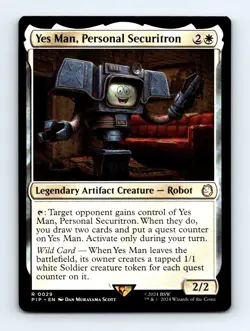 #29 2024 Fallout PIP ) Yes Man, Personal Securitron Commander RARE - Image 1