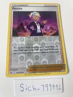 Peonia 149/198 Reverse Holo Rare Chilling Reign Pokemon Cards TCG Near Mint NM - Image 1