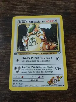 Pokemon Gym Heroes 1st Edition Blaine's Kangaskhan 36/132 - Image 1