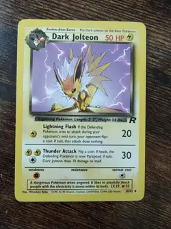 Dark Jolteon 38/82 Team Rocket Non Holo Pokemon Card LP - Image 1