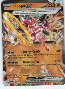 Hoopa ex 098/182 Double Rare Holo SV04: Paradox Rift NM Pokemon - Image 1