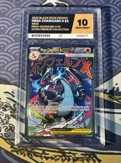 Pokemon TCG Mega Charizard X Ex 023 Black Star Promo 2025 Ace 10 Gem Mint - Image 1