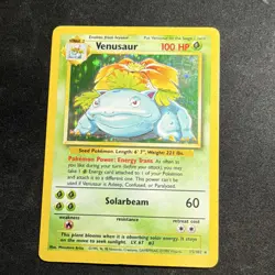 Pokemon Venusaur Holo Rare 100HP Base Set 15/102 English 1999 Unlimited - Image 1