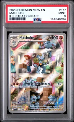 2023 Pokemon Mew En-151 #177 Machoke Illustration Rare PSA 9 - Image 1