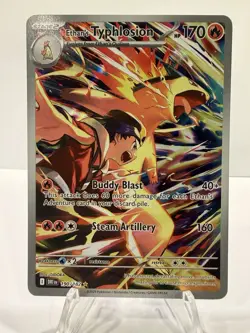 Ethan's Typhlosion 190/182 Illustration Rare Holo Pokemon TCG Destined Rivals NM - Image 1
