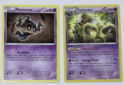 Phantump 64/122 & Trevenant 65/122 - X/Y BREAKpoint Set- Pokemon TCG - NM - Image 1