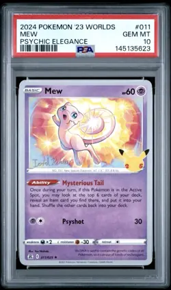 PSA 10 - Mew 011/025 25th Celebrations Worlds 2023 Pokemon TCG POP 14 - Image 1