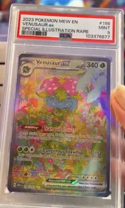 2023 POKEMON MEW EN-151 SPECIAL ILLUSTRATION RARE #198 VENUSAUR EX PSA 9 - Image 1