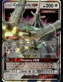 Celesteela GX Ultra Rare SM Unbroken Bonds 163/214 Colorless Holofoil Pokemon Ca - Image 1