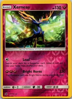 ✨Xerneas 73/111 - Reverse Holo SM - Crimson Invasion - NM - Image 1