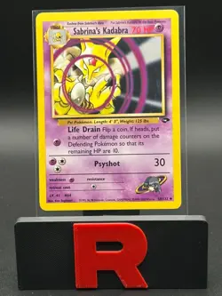 Pokemon TCG Sabrina’s Kadabra 58/132 Gym Challenge Uncommon Vintage LP - Image 1