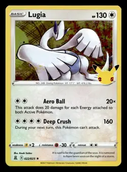 Lugia 022/025 Celebrations Holo Pokemon NM - Image 1