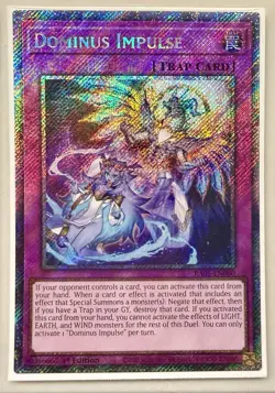 Yugioh! 1x Dominus Impulse RA05-EN080 Platinum Secret Rare 1st Ed NM - Image 1