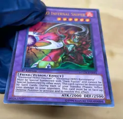 LP Yugioh Evil Hero Infernal Sniper 1st Edition Ultra Rare LCGX-EN071 - Image 4