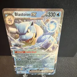 Pokemon Blastoise EX Holo Scarlet & Violet 151 009/165 330HP Card - Image 3