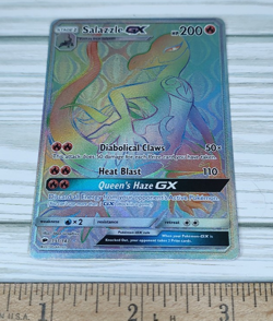 Pokemon Card Salazzle GX 151/147 Burning Shadows Full Art Rainbow Secret Rare - Image 1