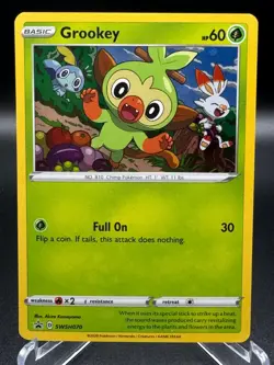 Grookey SWSH070 SWSH: Sword & Shield Promo Cards Holo LP - Image 1