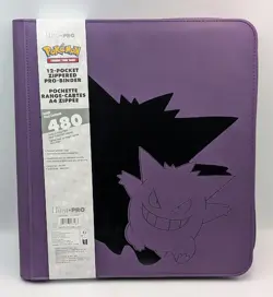 Ultra Pro 12 Pocket 480 Card Zipped Pro Binder Pokemon Gengar Edition - Image 1