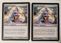 2x MTG English Paradise Mantle Fifth Dawn Regular Light Play - Image 1