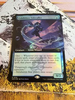 Exhibition Tidecaller - Foil - Extended Art Secrets of Strixhaven MTG - Image 1