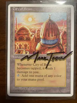 1995 MTG - Chronicles - CITY OF BRASS - Vintage Rare Shadow Signed - Image 1