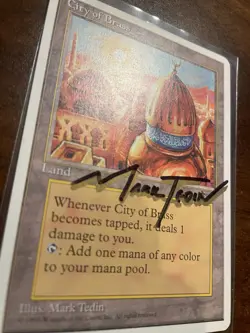 1995 MTG - Chronicles - CITY OF BRASS - Vintage Rare Shadow Signed - Image 2