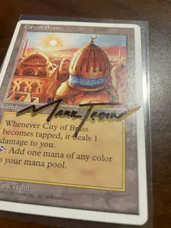 1995 MTG - Chronicles - CITY OF BRASS - Vintage Rare Shadow Signed - Image 3