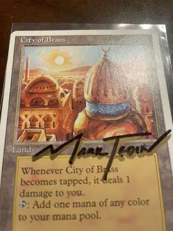 1995 MTG - Chronicles - CITY OF BRASS - Vintage Rare Shadow Signed - Image 4