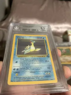 Pokemon Lapras Fossil 10/62 Holo Rare Unlimited 1999 Beckett Graded 8.5 - Image 5