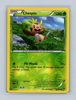 Chespin 12/146 Common XY Pokemon Reverse Holo Lightly Played - Image 1