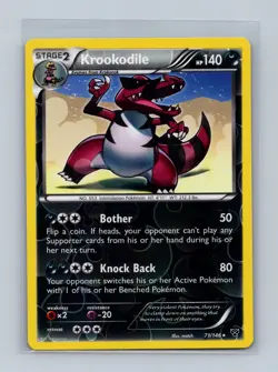 Krookodile 71/146 Rare XY Pokemon Reverse Holo Lightly Played - Image 1