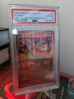 Pokemon 151 Japanese Flareon 136/165 Master Ball PSA 10 Graded Gem Mint - Image 1