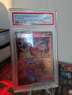 Pokemon 151 Japanese Flareon 136/165 Master Ball PSA 10 Graded Gem Mint - Image 2