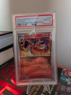 Pokemon 151 Japanese Flareon 136/165 Master Ball PSA 10 Graded Gem Mint - Image 5