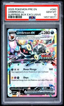 2025 Pokemon S&V Prismatic Evolutions Umbreon ex PSA 10 #060/131 - Image 1