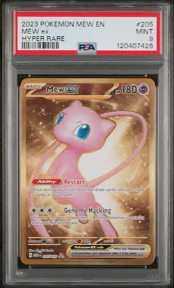 2023 Pokemon Mew EN-151 Mew EX Hyper Rare PSA 9 #205 - Image 1