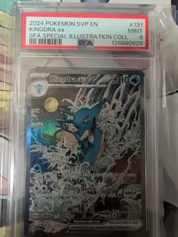 2024 POKEMON SVP EN-SV BLACK STAR PROMO #131 KINGDRA EX PSA 9 - Image 1
