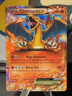 Pokemon TCG Charizard Ex XY17 & Charizard Gx SM60 Black Star Promo Holo Lot - Image 2