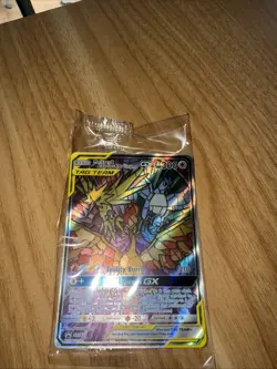 Moltres & Zapdos & Articuno GX SM210 Sealed Pokemon Hidden Fates Holo Card - Image 1