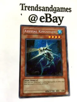 YUGIOH - ABYSSAL KINGSHARK - TAEV-EN084 - SECRET RARE - NM - TACTICAL EVOLUTION - Image 2