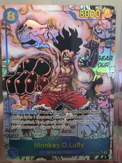 Bandai Monkey.D.Luffy One Piece CCG OP11-118 A Fist of Divine Speed SR Foil Rush - Image 1