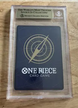 Dracule Mihawk - One Piece Azure Sea OP14-119 SEC Manga Alternate Art BGS 9.5 - Image 2