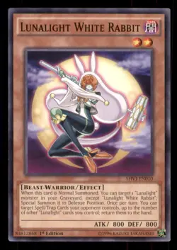Yugioh Lunalight White Rabbit #SHVI-EN010 Shining Victories LP - Image 1